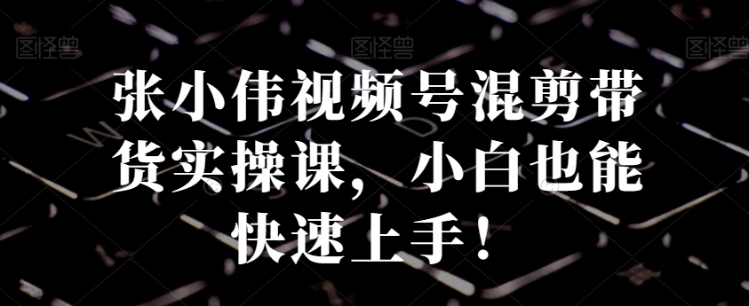 张小伟视频号混剪带货实操课，小白也能快速上手！_七九老刘教程资源分享